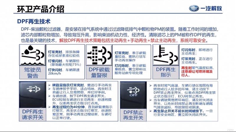 國(guó)六解放灑水車DPF再生技術(shù)故障燈故障碼解讀 國(guó)六解放灑水車DPF再生技術(shù)故障燈故障碼解讀